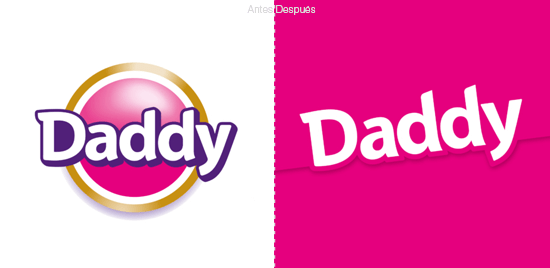 Logo de Daddy: antes y después